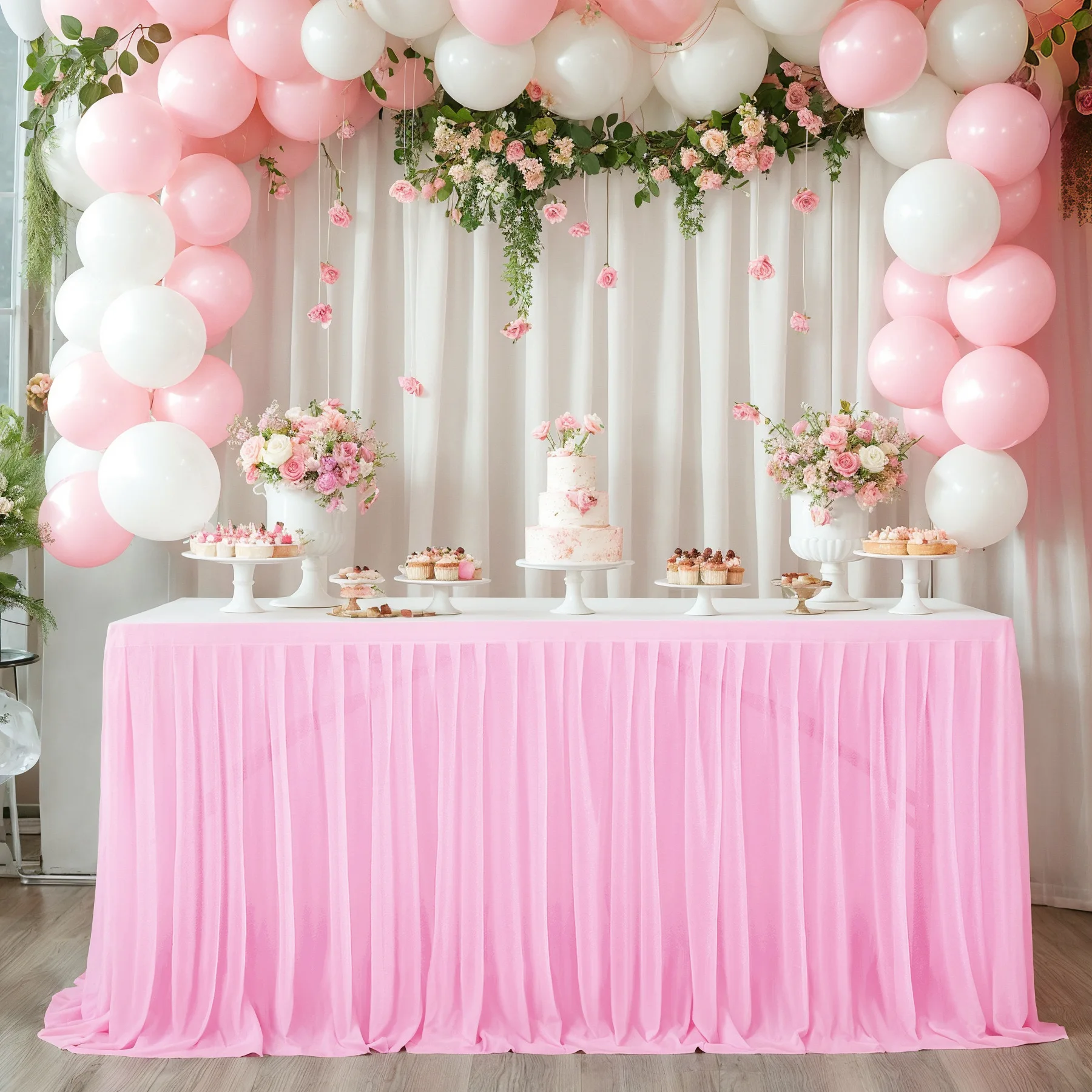 

Wedding Table Skirts Sign-in Table Skirt Dessert Table Tutu Yarn Party Christmas Decoration Table Hotel Conference Table Cloth