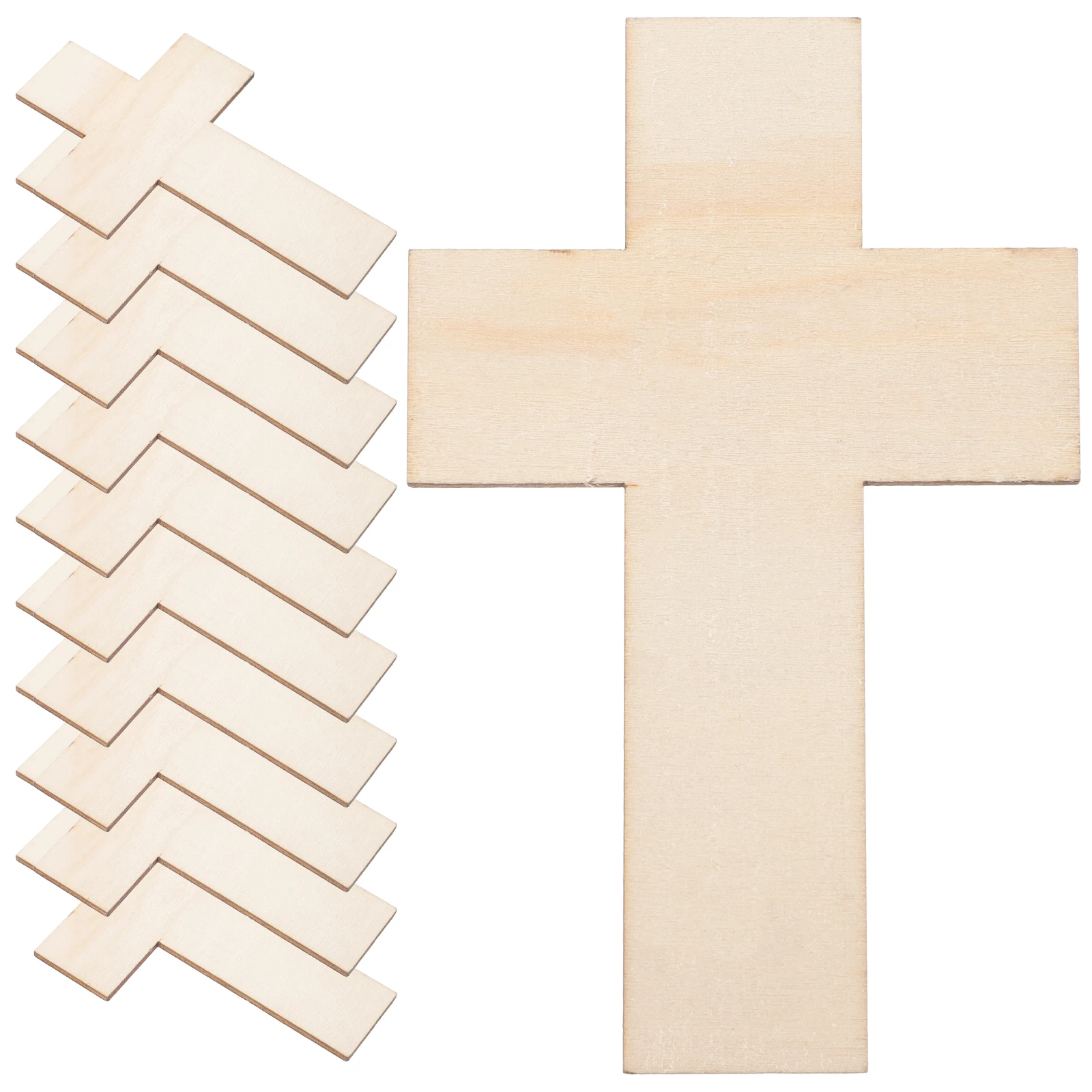 

20pcs Wooden Slice Unfinished Decorations Shaped naments Chips DIY Home Decor Craft Wood Cross Cutouts