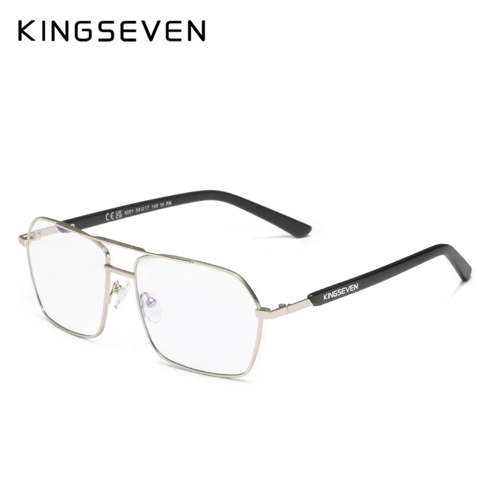 KINGSEVEN Rechteckige Anti-Blue-ray-Brille für Herren, Telefon, Computer, Anti-Blaulicht-blockierende Brille für Damen, leicht – Detail 5