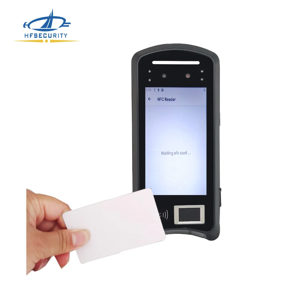 HFSecurity Android Wireless X05 Face biometric attendance Fingerprint touchscreen access control with built-in battery