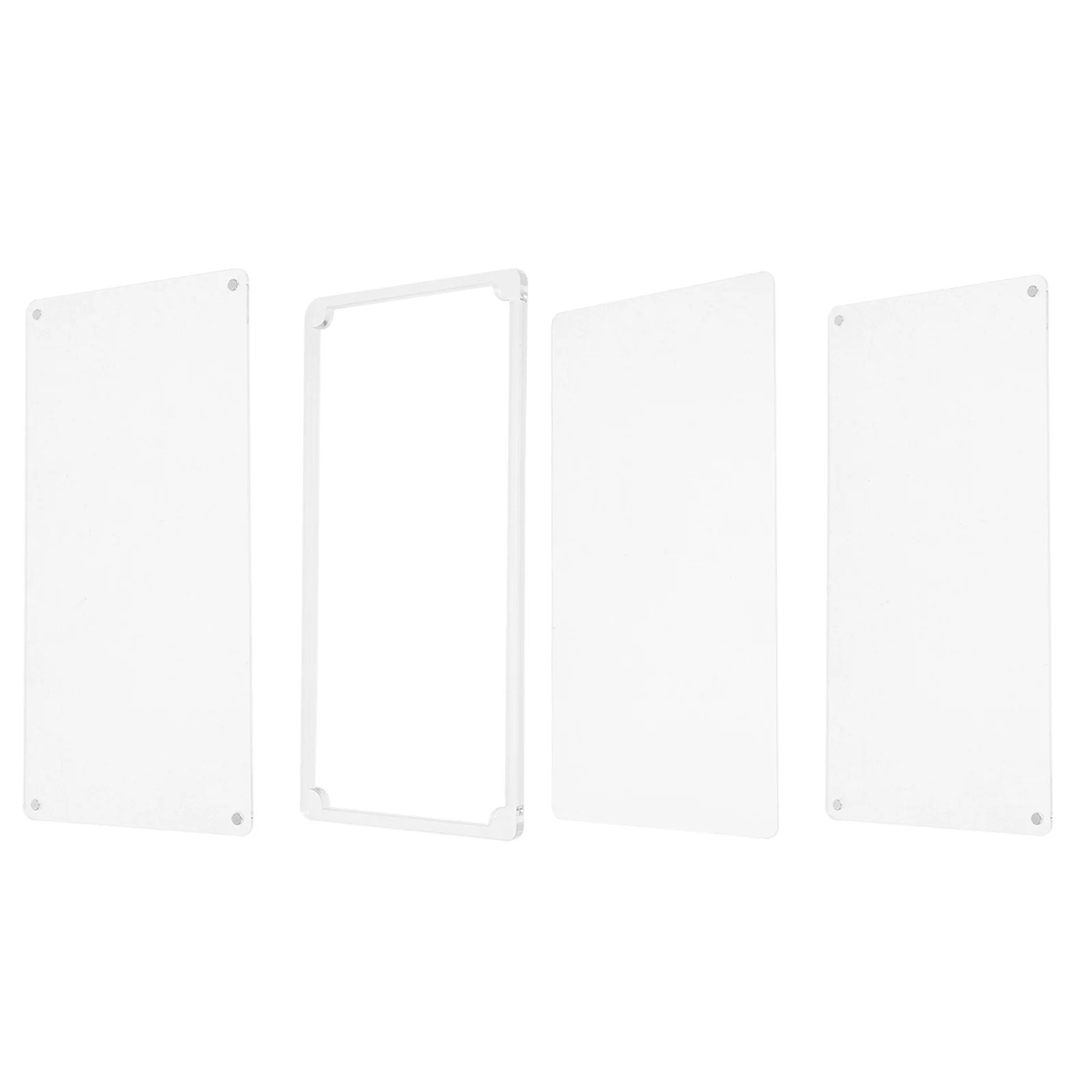 

4Pcs Clear Acrylic Sheets Transparent Blank Boards for Handmade DIY Crafting Wedding Sign Decorative Acrylic Plates