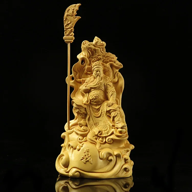 boxwood-carving-buddha-god-of-wealth-guan-gong-home-crafts-crafts