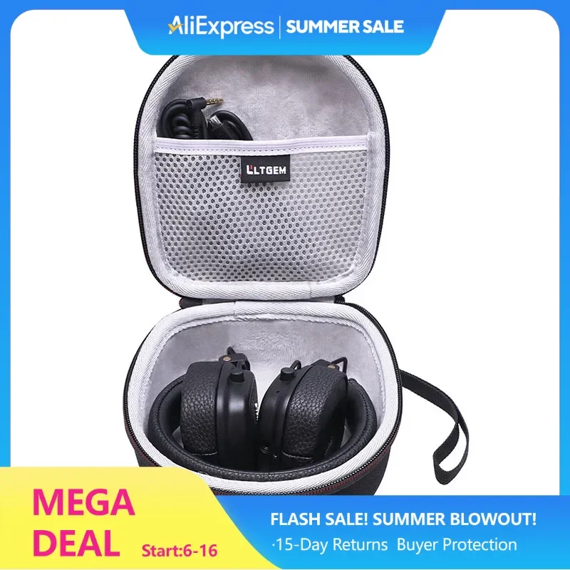 

LTGEM EVA Hard Case for Marshall Major III/IV Bluetooth Headphone Foldable Wired On Ear Headset Travel Carrying Storage Bag