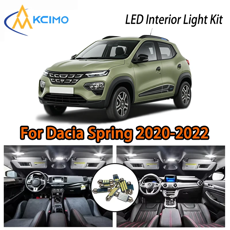 

Daily Use LED Interior Lights ForDacia Spring 2020-2022, Two Colors Choice Super Bright