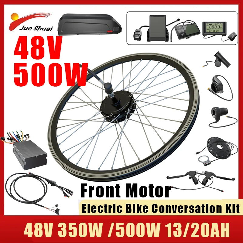 

Electric Bike Kit Conversion 350W 500W 48V Hub Motor 20'' 24''26''700c(28''29'') Size Wheel for Electric Bicycle 13/20AH Battery