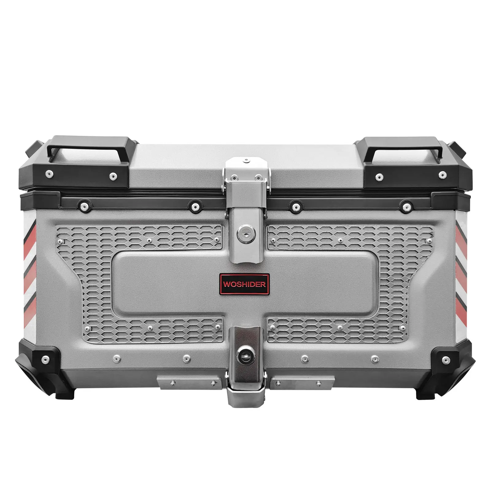 

STLF WOSHIDER Factory Silver Motorcycle Tail Box New 65L Top Box Aluminum Alloy Top case