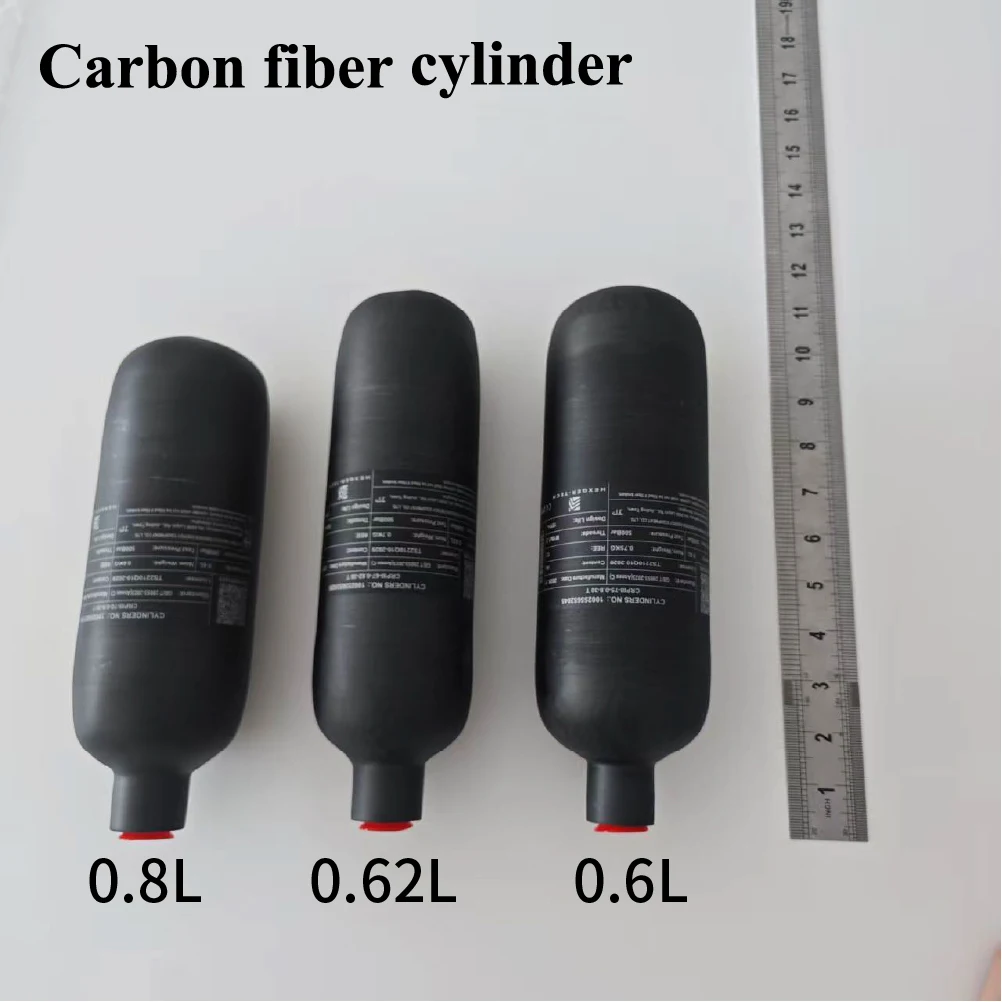 4500PSI 300Bar 30MPA 0.6L/600cc,0.62L/620cc'0.8L/800cc Carbon Fiber Cylinder HPA Tank Diving Scuba Bottle M18*1.5