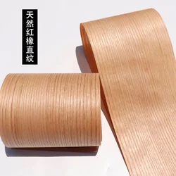 Natural red oak veneer Handmade Veneer Solid Wood veneer panel Decoration Wooden Door furniture Speaker veneer16x250cm T0.2mm