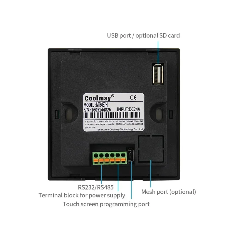 Small compact 320*240 resolution color HMI touch screen 3.5 inch industrial monitor CNC controller kit