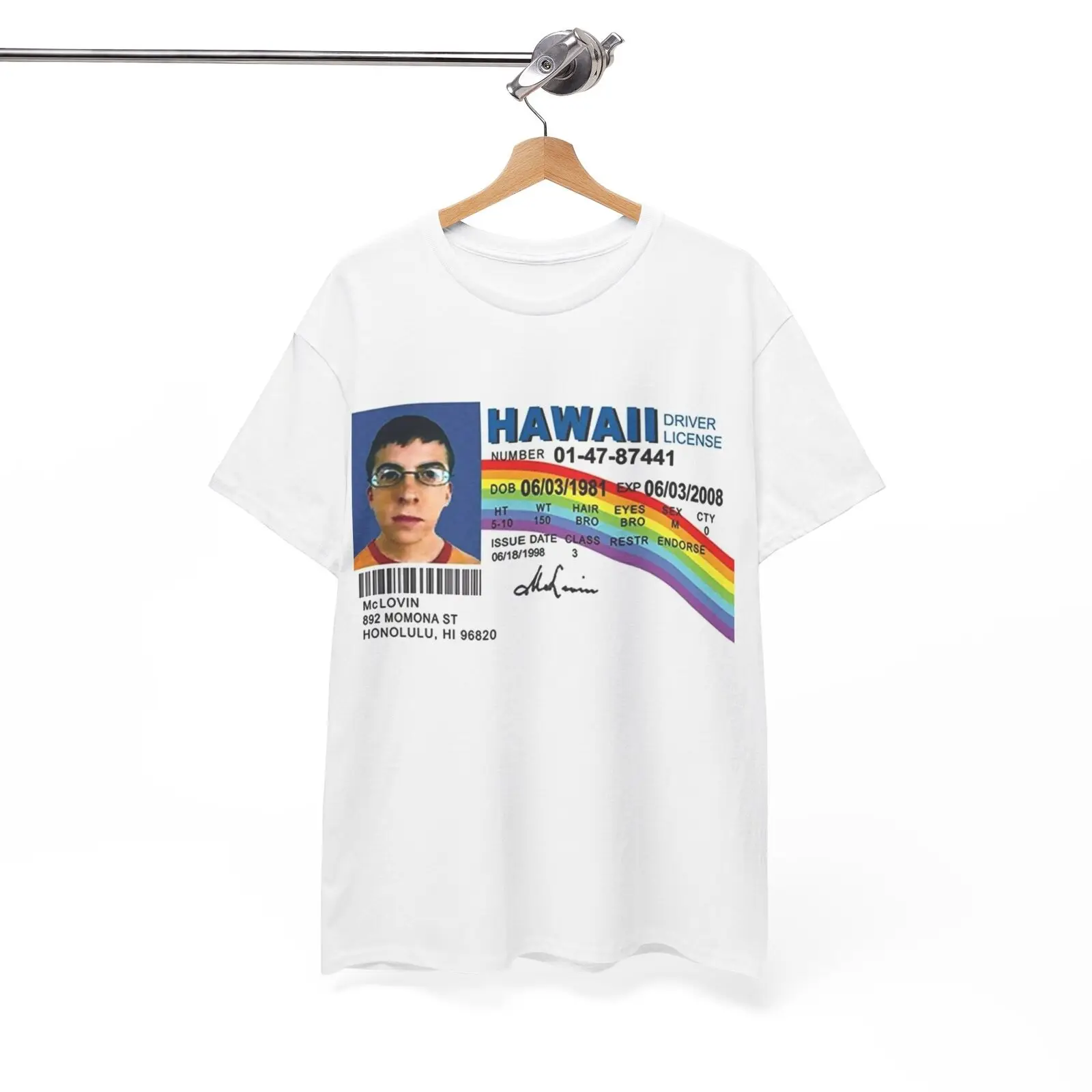 Hawaii Tshirt Superbad I Am Mclovin Comedy Jonah Hill Cera Unisex Heavy Cotton