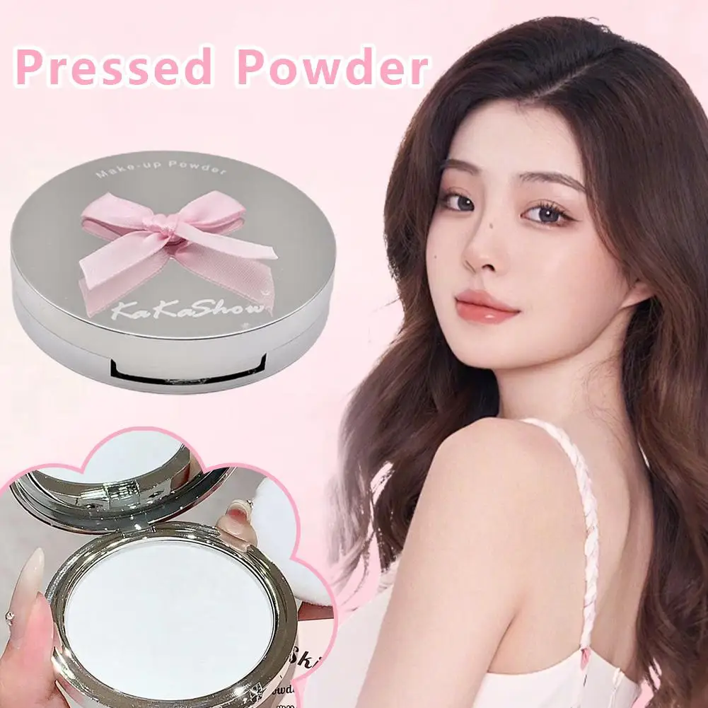 1 stks Natuurlijke Matte Geperst Poeder Olie Controle Fleuren Whitening Gezicht Basis Foundation Compact Concealer Make-up Cosmetica