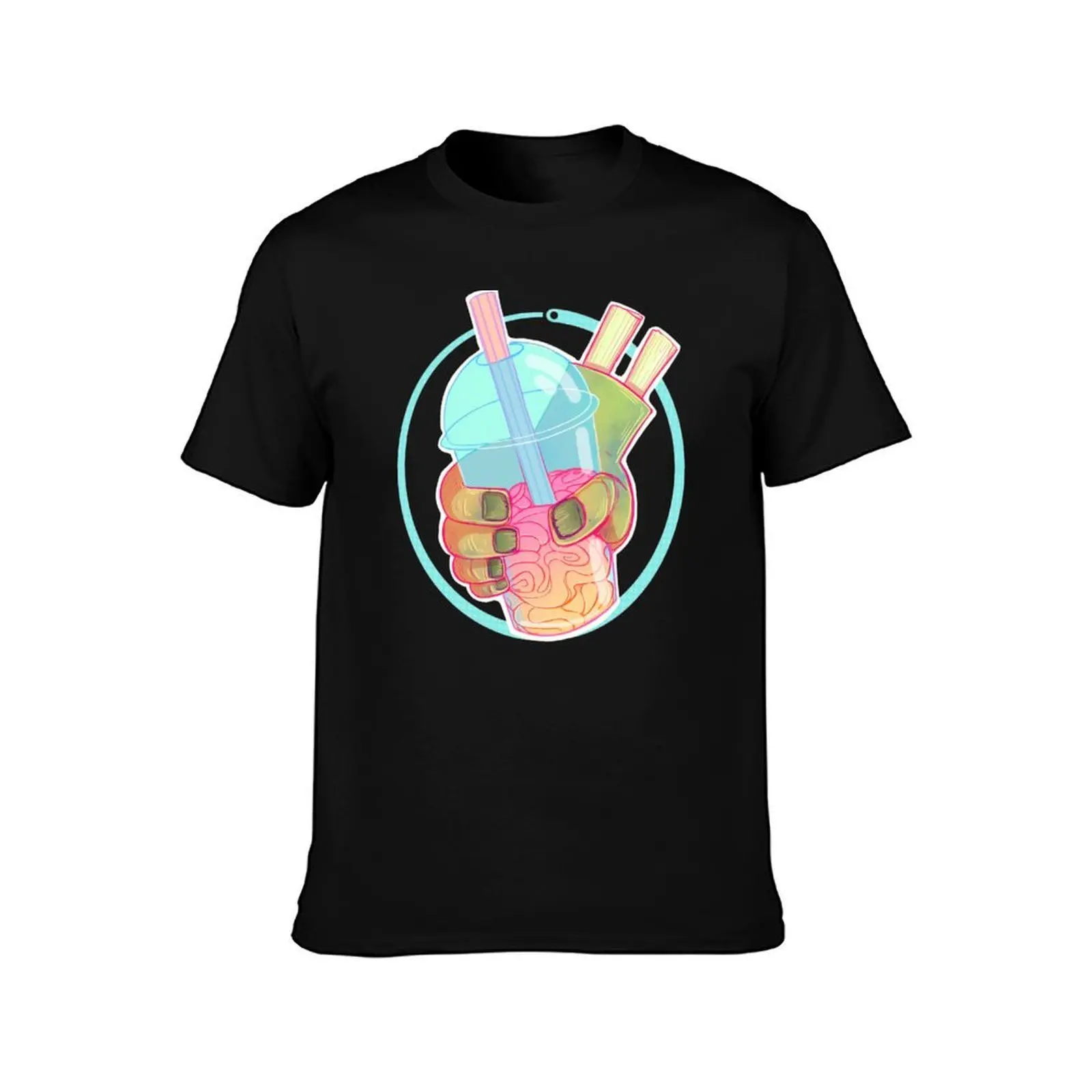 Brain Freeze - Serotonin T-Shirt, Summer Casual Cotton Tee, Oversized Streetwear Tops, Vintage Graphic Print, Unisex Men Women