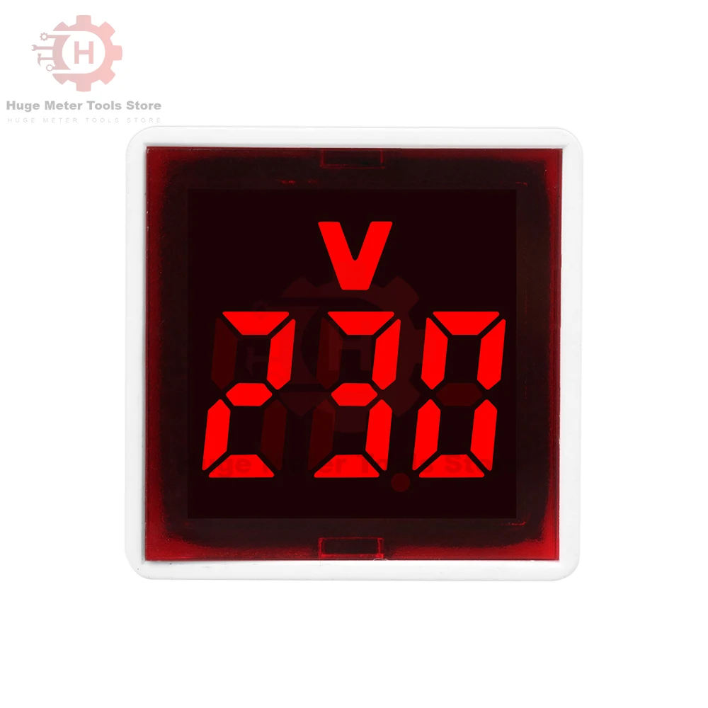 Digital Voltmeter Ammeter AC 220V/230V Hertz Frequency Meter Current Voltage Indicator Tester Amp Signal Light LED Volt meter