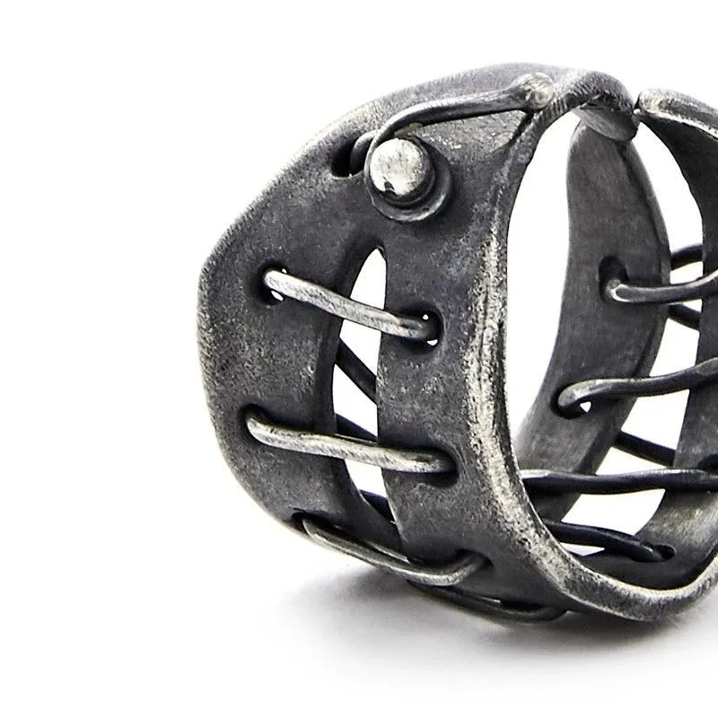 Original Design Dark Wind Heavy Industry Tied Ring
