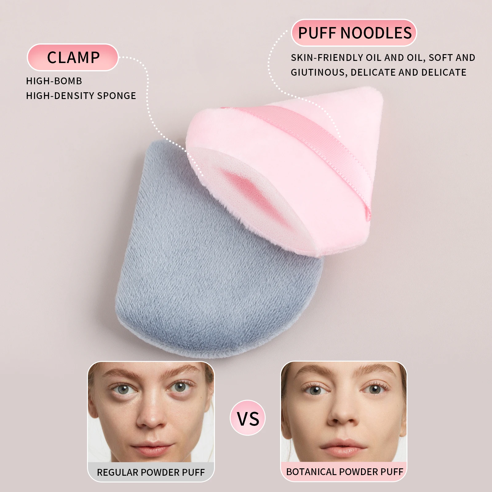 Piumino da cipria, 10 pezzi triangolo giornaliero spugna a doppio strato piumino cosmetico riutilizzabile per trucco, fondotinta