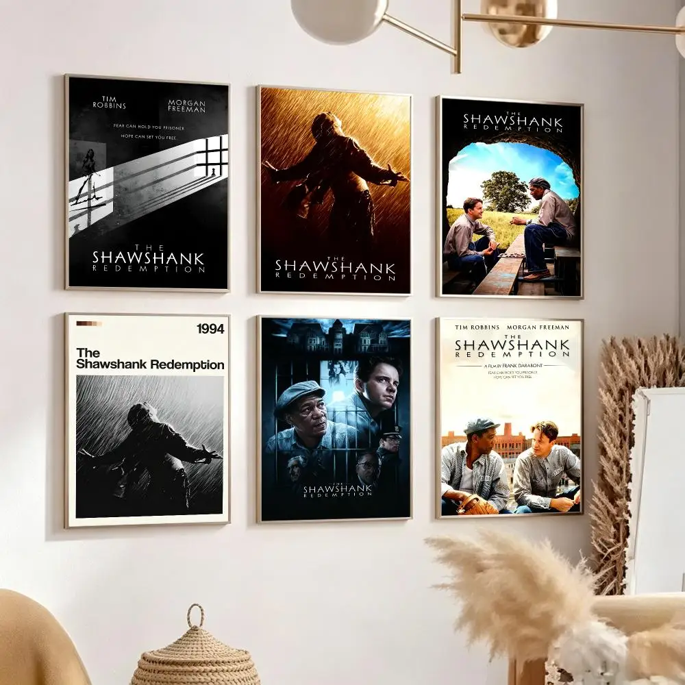 Movie The Shawshank Redemption Poster Poster Trendy Aesthetic SelfAdhesive HD Wall Decor Home Café Bedroom Room Decoration Gift