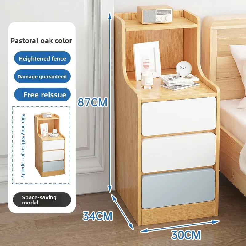 

Multi-functional Bedside table Simple household bedroom Bedside locker Storage rack with drawers Creative locker