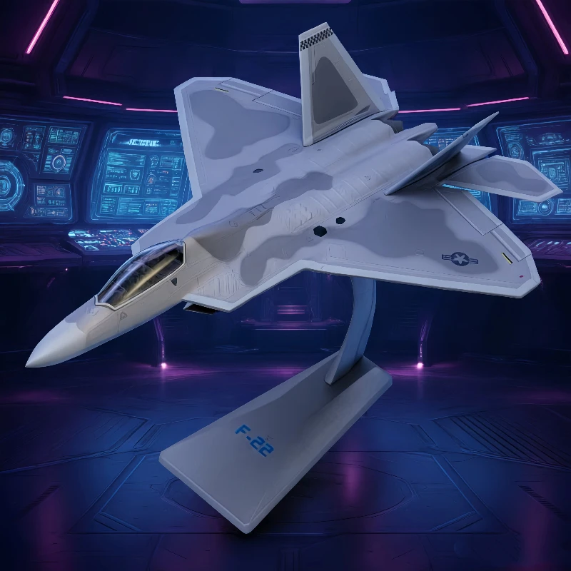

Модель самолета 1:72 F22 Стелс-истребитель, модель из сплава, американский F22 Raptor, имитация готовой военной модели, маятник, подарок