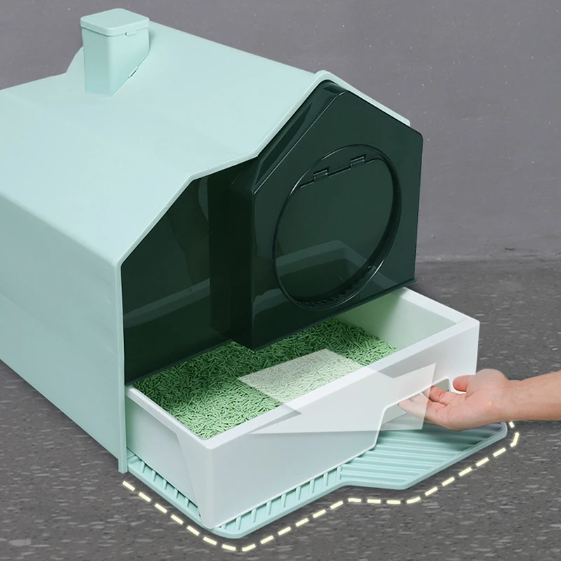 Fully Enclosed Drawer Type Oversized Cat Toilet Cat Litter Box Home Pet Supplies Anti-splash Cat Litter Box Anti-sand