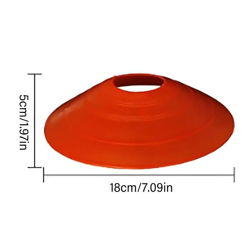 652F 10 Buah Kerucut Sepak Bola Kelincahan dengan Braket Kerucut Latihan Pengganti Kerucut Cakram Sepak Bola untuk Sepak Bola,