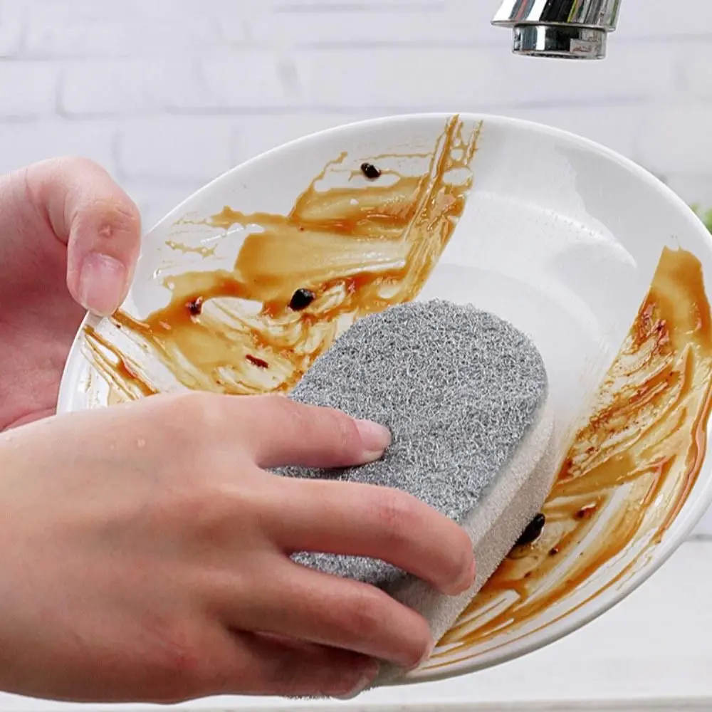 1/2/3Pcs Durable Three-Layers Dishwashing Sponge Decontamination Cleaning Dishwashing Towel Double-Sided Thick Magic Sponge