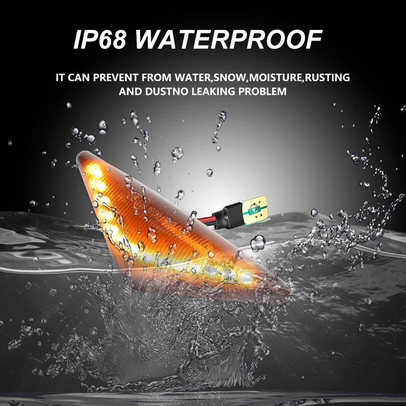 Динамический указатель поворота, светодиодный боковой габаритный фонарь зеркала, мигающий индикатор для Ford MONDEO 2000-2007 MK3 FOCUS MK1 1998-2004