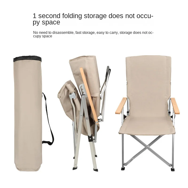 Outdoor Recliner Patio Open-air Lift Seat Camping Lunch Break Folding Beach Chair Portable Recreational Camping Summer Recliner