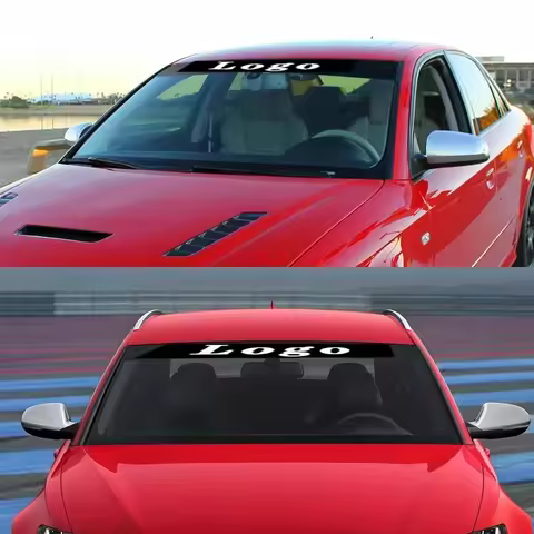 Car Sport Sticker Front Windshield Decal For Fiat 500 500L 500X 124 Aegea MobiPanda Tipo Sedici Centoventi Fiorino Qubo Toro