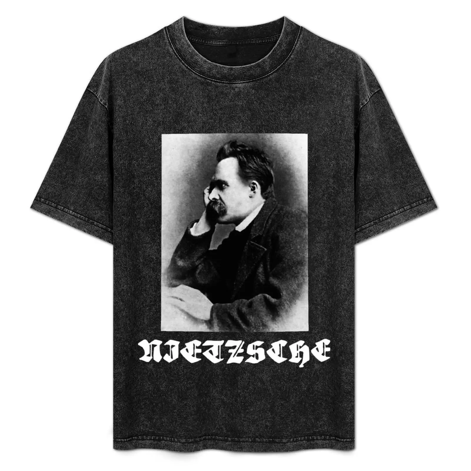 

Nietzsche Black Metal Style Logo T-Shirt Big Size Daily Wear T-Shirt