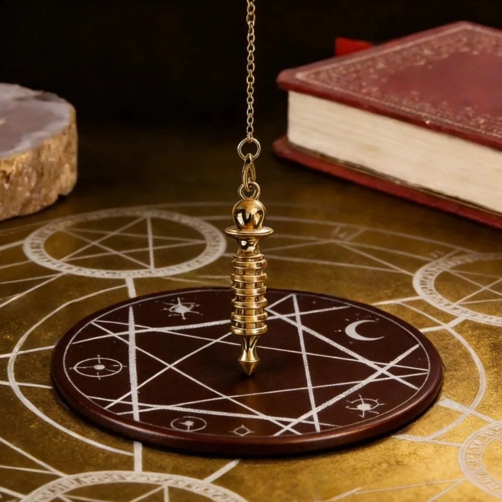 Dowsing Witch Spiritual Pendulos Energy Pointed Meditation Isis Pendulum Copper Spiral Cone Metal Pendulum Women