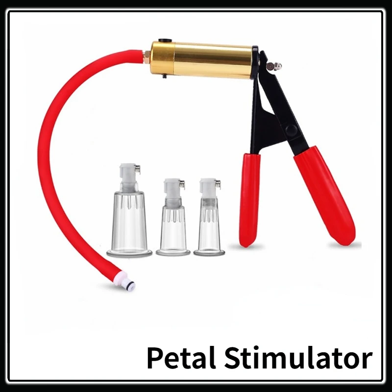 Female Anal Petal Stimulator Nipple Pump Suction Cup Set Acrylic Cylinder Vacuum Sucking Clitoral Breast Enlarger Adult Sex Toys