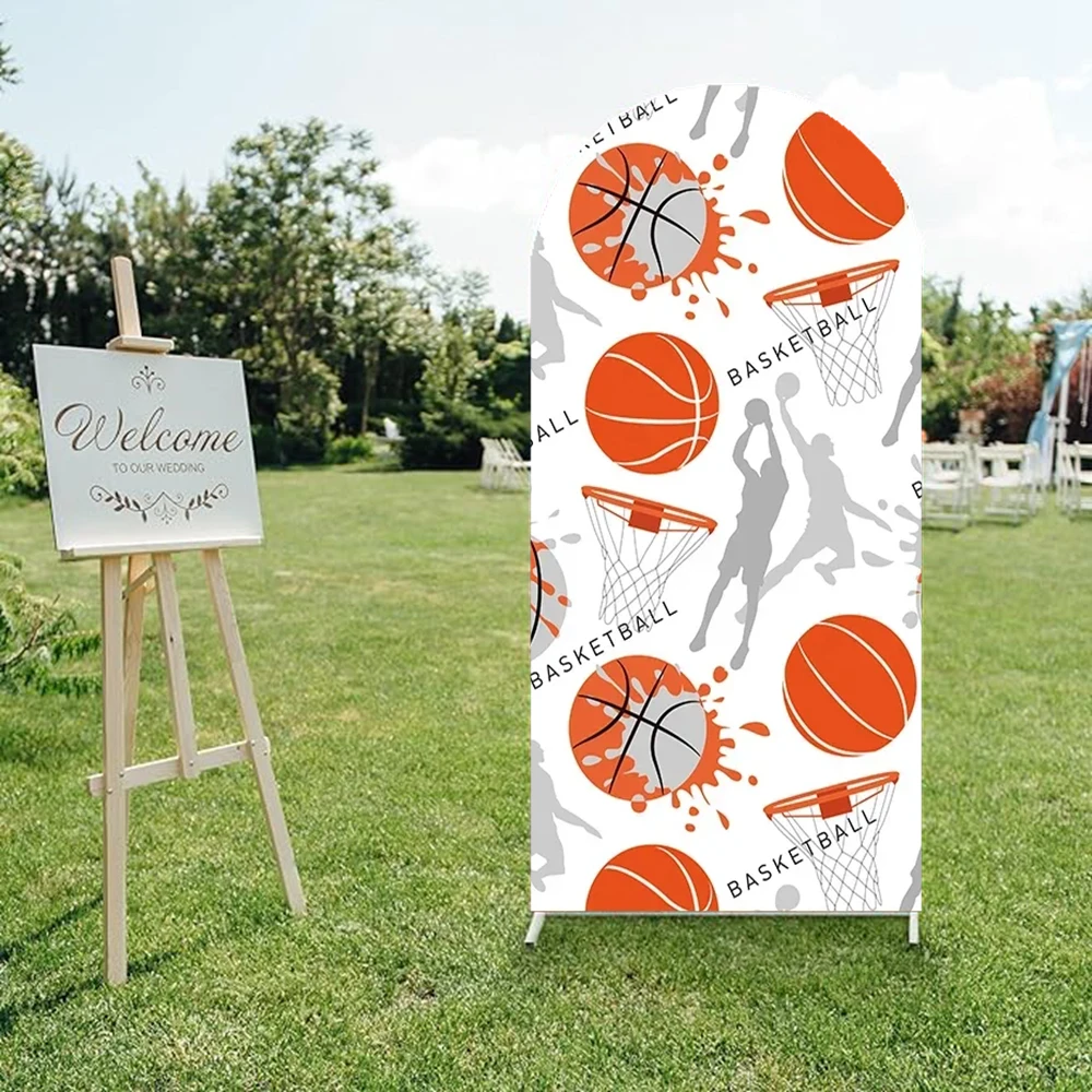 Mockika ديكور استحمام الطفل كرة السلة غطاء خلفية مقوس خلفية قوس الرياضة حفلة عيد ميلاد حفل التخرج الصورة