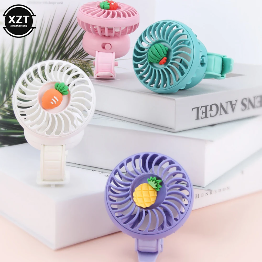 Desenhos animados Criativos Crianças Assista Ventilador Portátil Verão Air Cooler Mini USB Recarregável Fan Presente das Crianças