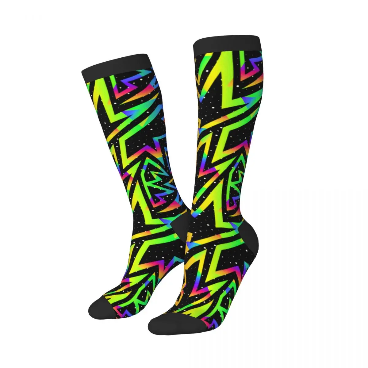 Spring/autumn over the knee socks Star Rainbow Geometric Pattern school dance long stocking