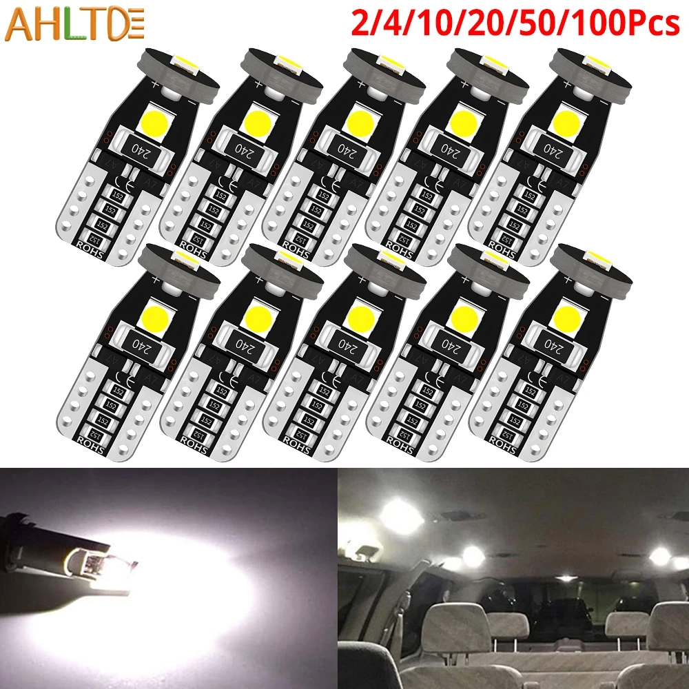 

2/4/10/20pcs Car T10 3030 3SMD Interior Reading Dome Lamp License Plate Reverse Brake Light Trunk Clearance Turn Signal Led bulb