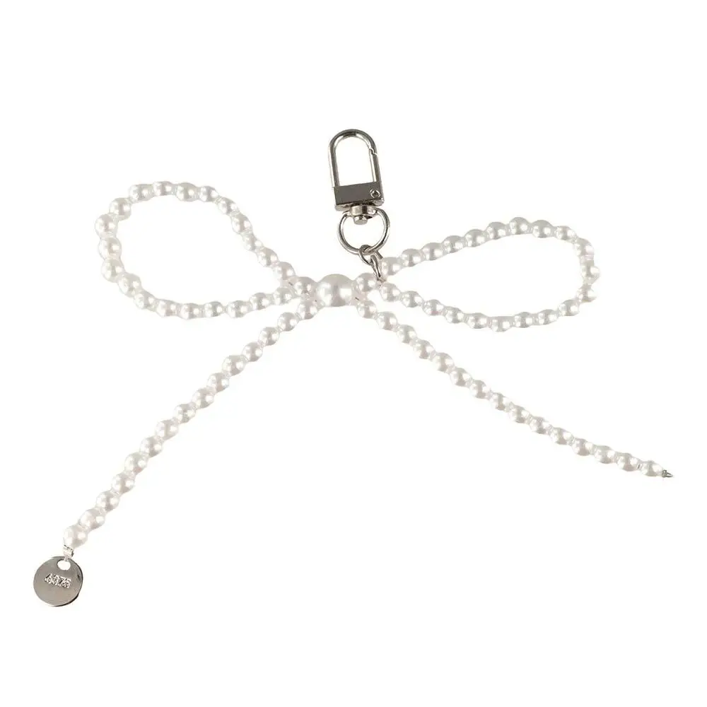 

Phone Charms Pearl Phone Pendant Telephone Jewelry Sweet Girls Bow Phone Chains Keyring Keychain Phone Strap Lanyard