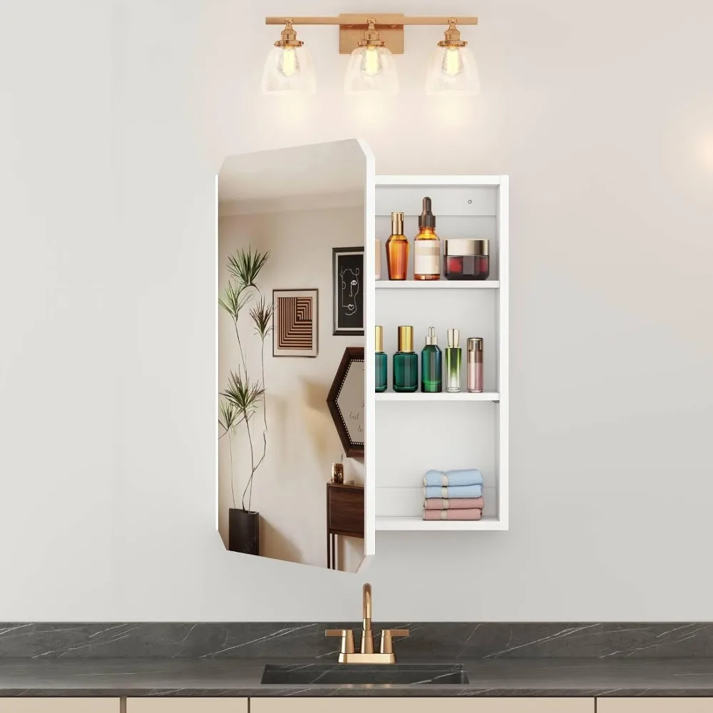 

Wall Mounted Medicine Mirror with Storage Function, Medicine Cabinet, Bathroom Medicine Cabinet