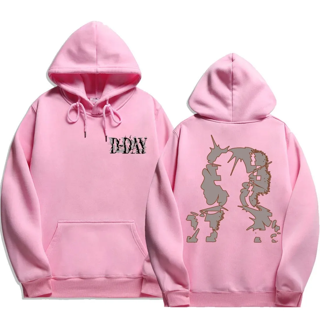 Kpop Agust D D-DAY US Solo Tour Hooded Cardigan Long Sleeved Diamon Coat Cotton Y2K Oversize Pullover Couple Sweatshirt