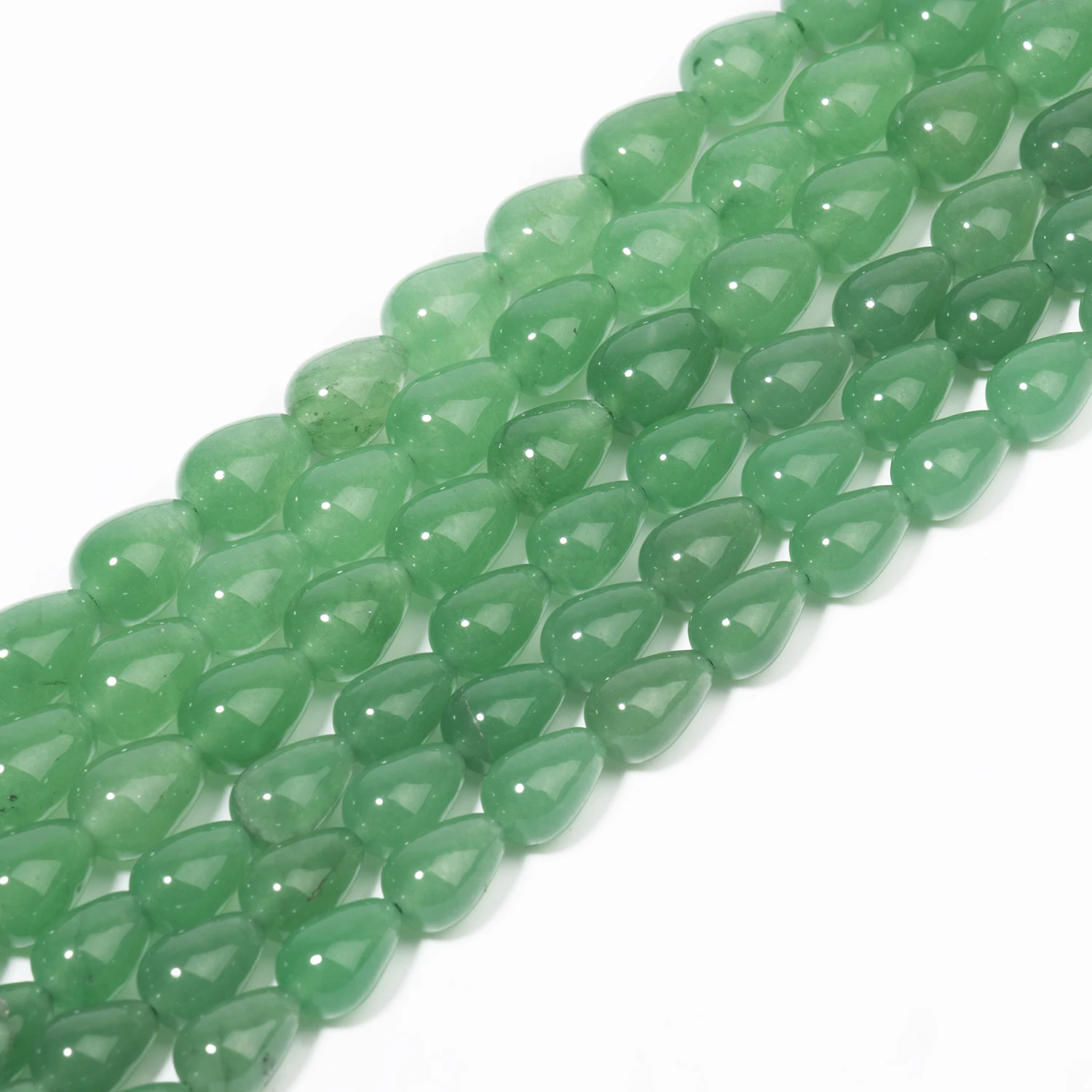 Green Chalcedony 9x6mm 10x7mm Waterdrop Shape Beads for Jewelry Making Diy Earring Necklace Drop Accessories