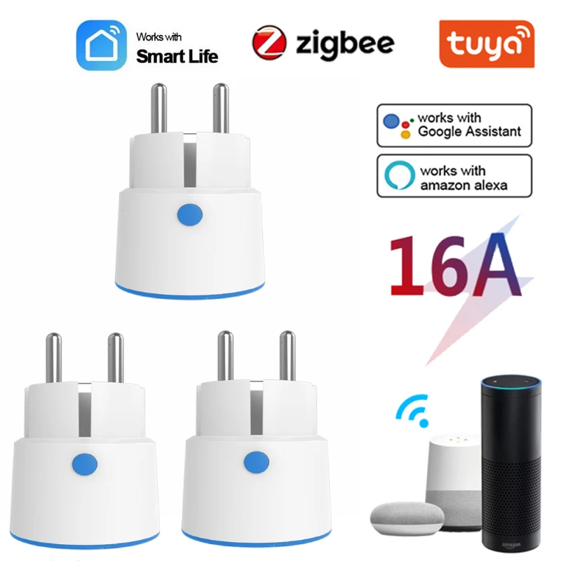 

16A Tuya ZigBee 3.0 Smart Socket Energy Monitor Smart Plug Remote Smart Home Control Outlet With Alexa Google Home Smart Life