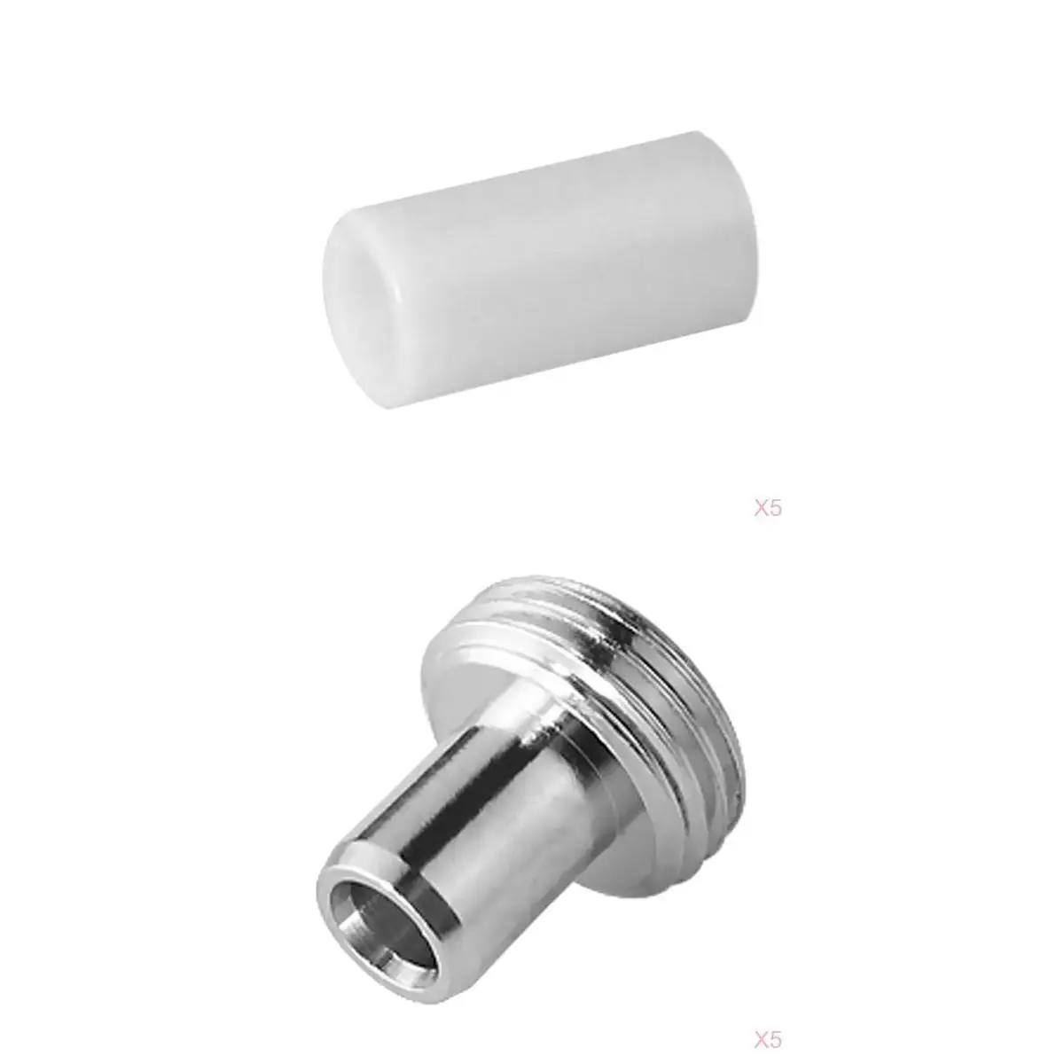 Repair Kit with Ceramic Sleeve Tube and Metal Head Connector Adapter for Fiber Optic Equipment Maintenance