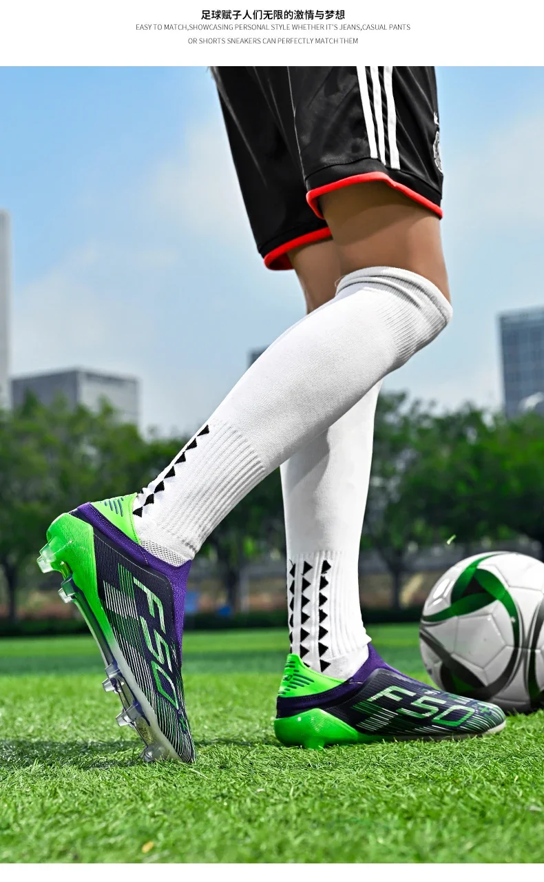 Neue ultraleichte Fußballschuhe für Herren, hochwertige, stark nachgefragte, professionelle Unisex-Fußballschuhe für Damen, TF/FG-Fußballstiefel, Futsal-Sneaker – Detail 9