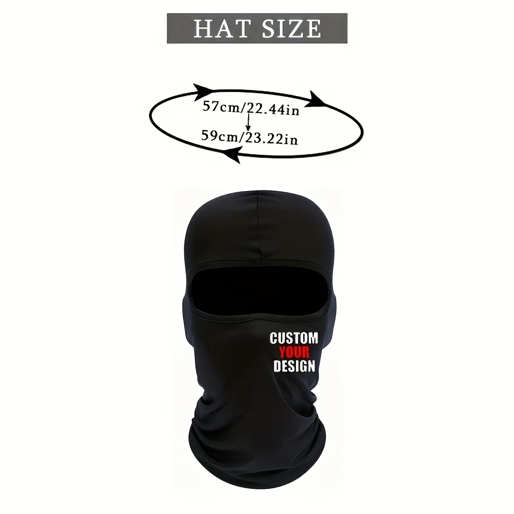 10/20Pcs Personalized Custom Logo Text Face Mask Unisex Breathable Winter Ski Cycling Outdoor Sports Thermal Hood