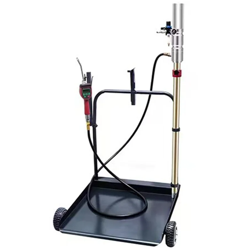 Gear Oil Pump, Oil Pump and Refueling Nozzle, Cart Set with Hose and Oil-Water Separator, Digital Display Refueling Nozzle