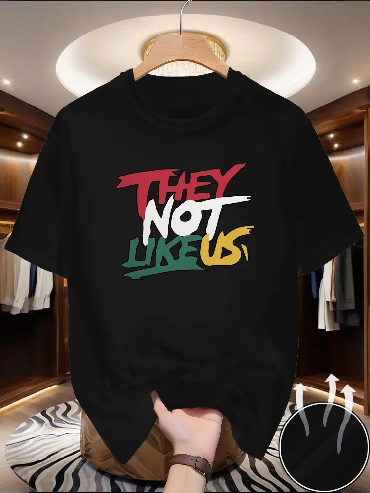 Men's Summer T-shirt - Casual Sportswear - European/American Letter Pattern - Fashion Round-neck Short-sleeved Top