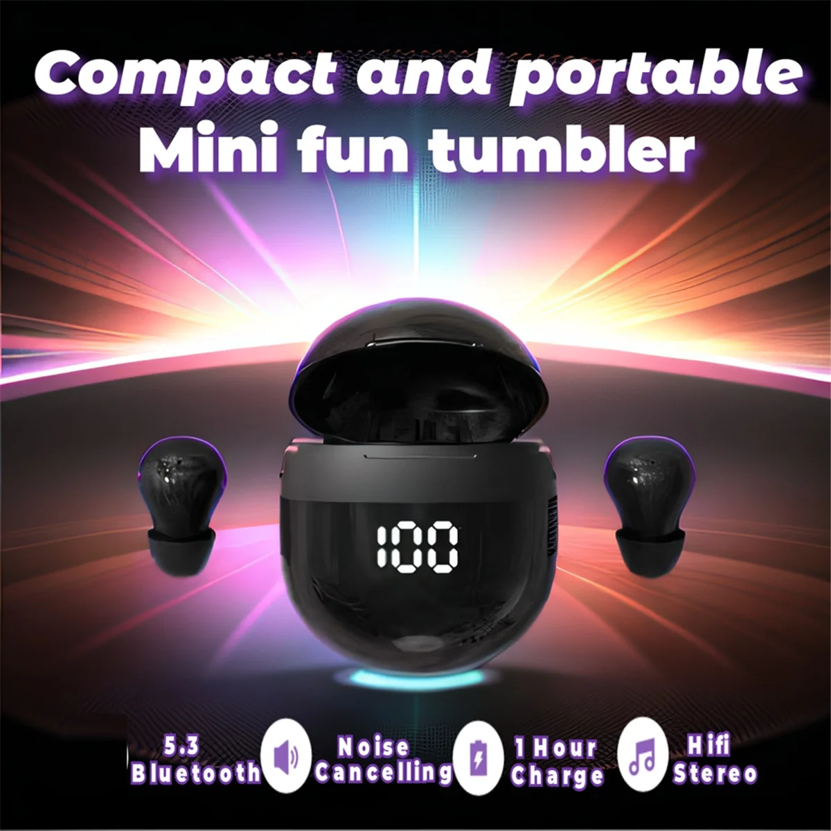 ABGN Wireless Bluetooth Earphones Heavy Bass Sleep Headphones with Mic Sports Earbuds Noise Reduction Headset for Smartphone