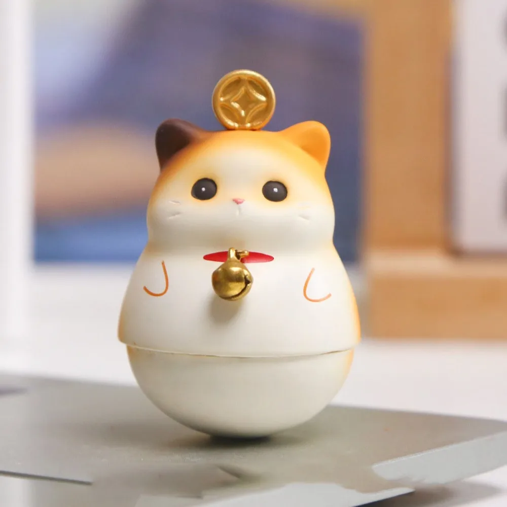 

Cat Resin Figure Shake Toys Cat Swinging Doll Chubby Cute Cat Resin Ornament Lovely Mini Cat Car Decorations Desktop Decoration