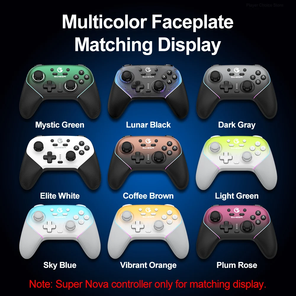 GameSir Gamepad Magnetic Faceplate for Super Nova Controle Personalize Front Case Top Cover Multicolor Shell Gaming Accessories