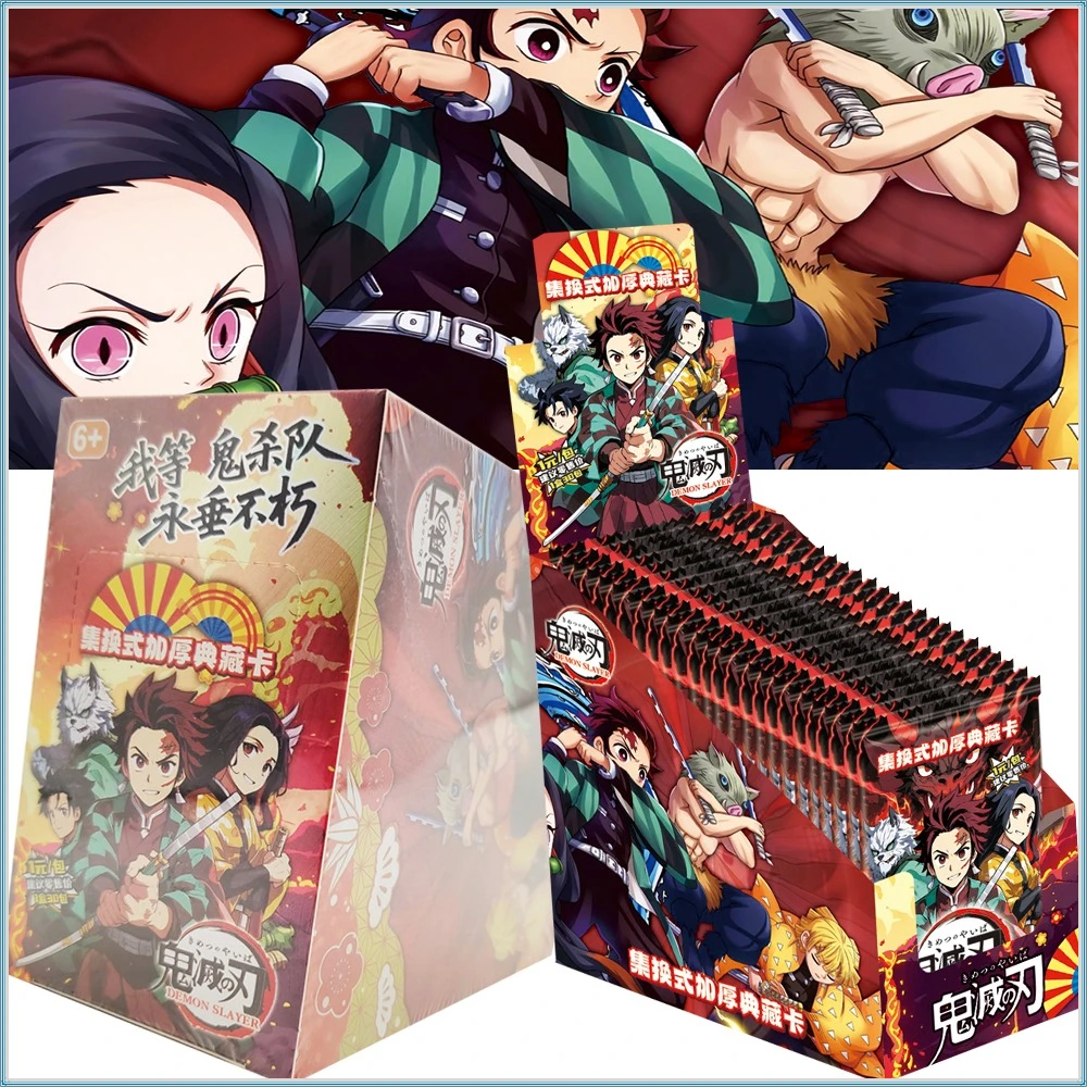 

Wholesale Demon Slayer Rare Cards for Children Exquisite Visual Feast Character Anime Hot Blooded Collection Cards Hobbies Gifts