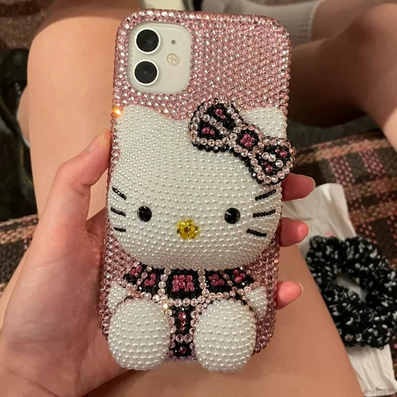 

Rhinestone bling crystal phone case chain for iPhone 16 12 13 14 15pro Max X Xs XR 7 8 plus se 2 3 10 transparent bumper cover